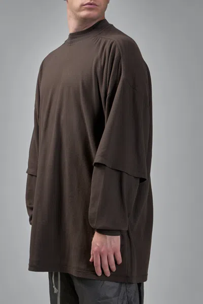 Rick Owens Drkshdw Knit T-shirt Tommy Hustler Sweat In Brown