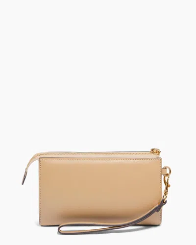 Aimee Kestenberg Saddle-up Leather Wristlet Clutch In Brown