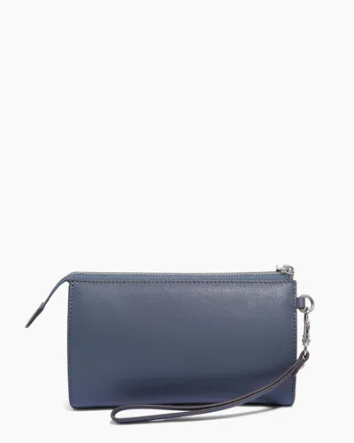 Aimee Kestenberg Saddle-up Leather Wristlet Clutch In Gray