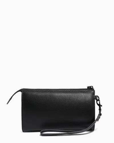 Aimee Kestenberg Saddle-up Leather Wristlet Clutch In Black