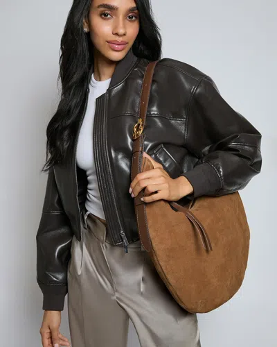 Aimee Kestenberg Large Unity Suede Hobo Bag In Brown