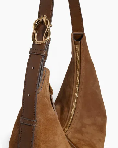 Aimee Kestenberg Large Unity Suede Hobo Bag In Brown