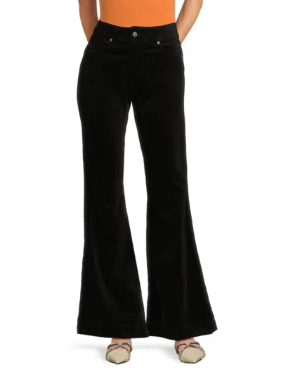 Ramy Brook Women's Kyle Velvet Flared Jeans In Black