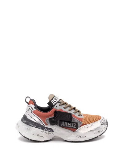 Dsquared2 Dsquared Men Multicolor Fabric Sneakers In Gray