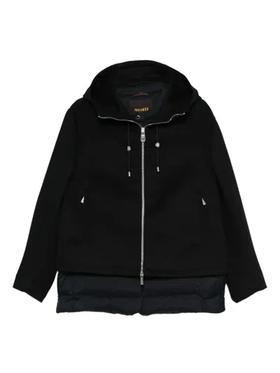 Moorer Hooded Padded Jacket In Black
