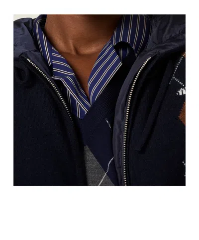 Miu Miu Cashmere Down Jacket With Hood And Pattern In Black