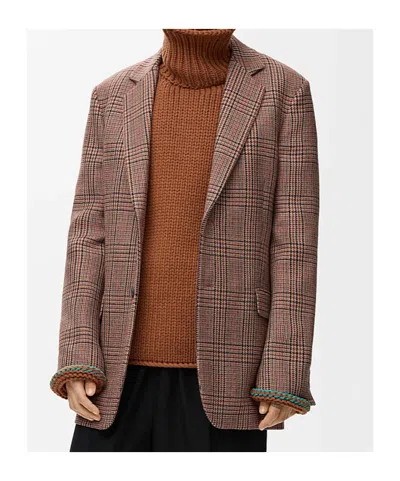 Loewe Long-sleeved Suit Jacket In Brown