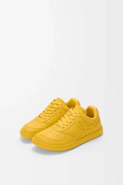 Loewe Men Jambo Leather Sneakers In Yellow