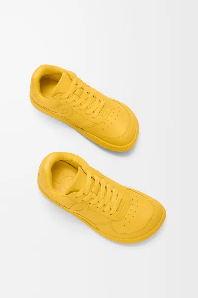 Loewe Men Jambo Leather Sneakers In Yellow