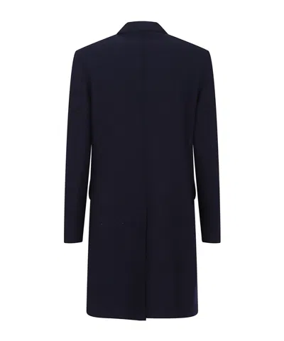 Eleventy Tailored Coat With Flap Pockets And Notch Lapel In Black