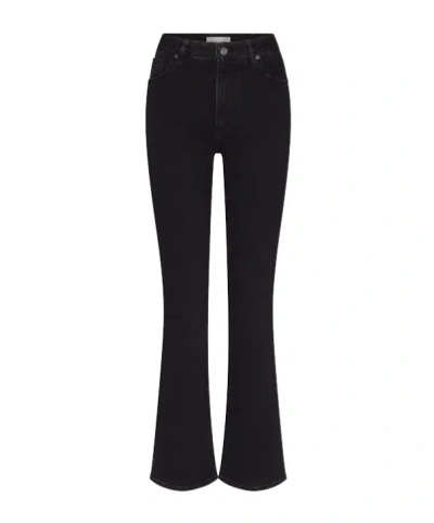 Frame High-waisted Flared Jeans In Black
