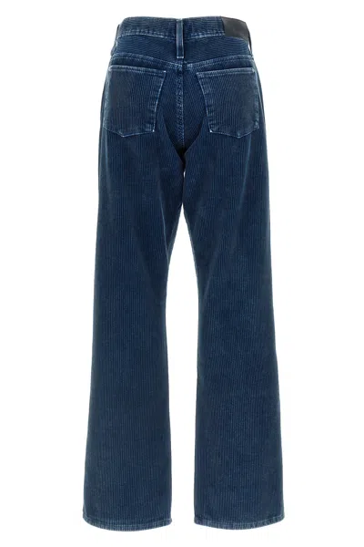 7 For All Mankind Womens Radar Tess Straight-leg High-rise Denim Trousers In Blue