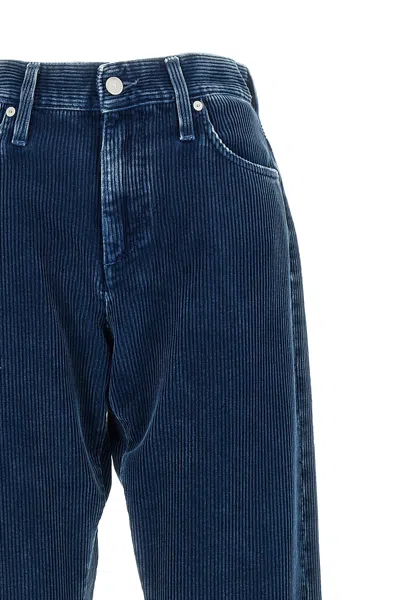 7 For All Mankind Womens Radar Tess Straight-leg High-rise Denim Trousers In Blue