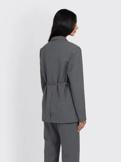 Samsoe & Samsoe Salot Blazer Belt In Gray