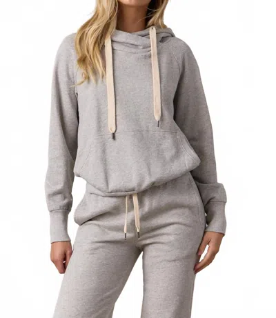 Nsf Lisse Fitted Loop Terry Hoodie In Heather Grey In Gray