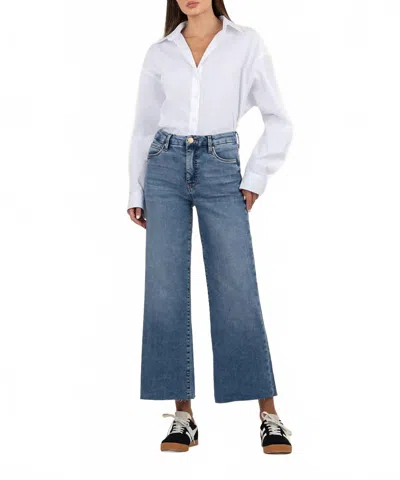 Kut From The Kloth Meg High Rise Wide Leg Jean In Family With Med Base Wash In Blue