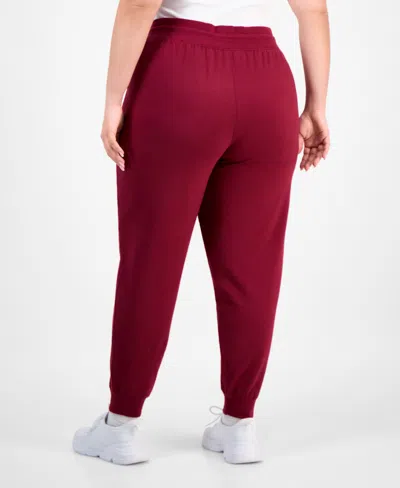 Id Ideology Plus Size Fleece Jogger Sweatpants, Created For Macy's In Red