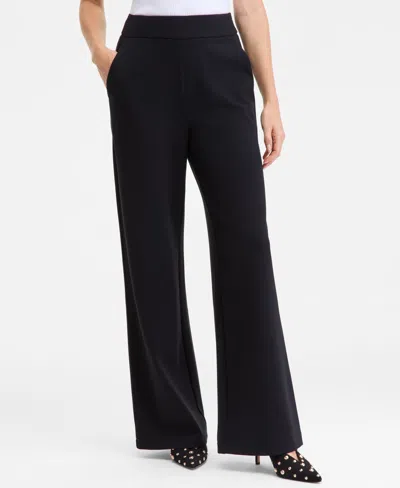 Inc International Concepts Women's High-rise Wide-leg Pants, Macy's Exclusive In Black
