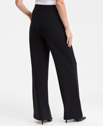 Inc International Concepts Women's High-rise Wide-leg Pants, Macy's Exclusive In Black