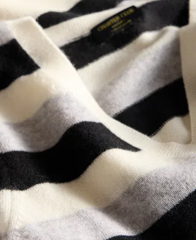 Charter Club 100% Cashmere Women's V-neck Long-sleeve Sweater, Macy's Exclusive In Black