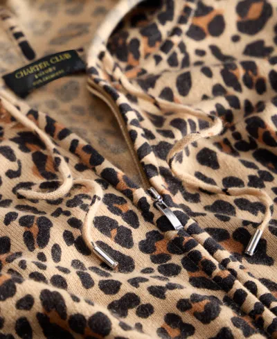 Charter Club Women's 100% Cashmere Zip Hoodie, Macy's Exclusive In White