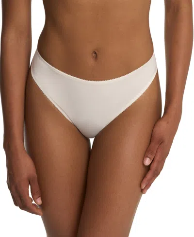 Natori Persuasion Stretch Lace Minimal Rear Coverage Thong In White