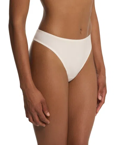 Natori Persuasion Stretch Lace Minimal Rear Coverage Thong In White
