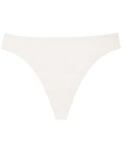 Natori Persuasion Stretch Lace Minimal Rear Coverage Thong In White