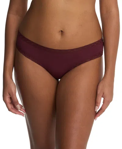 Natori Bliss Girl Briefs In Burgundy