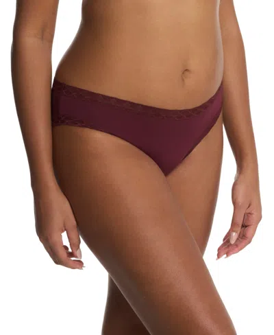 Natori Bliss Girl Briefs In Burgundy
