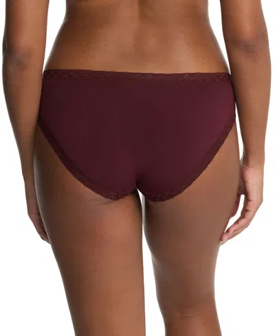 Natori Bliss Girl Briefs In Burgundy