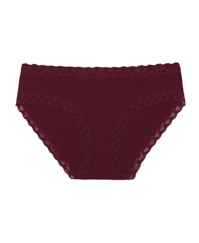 Natori Bliss Girl Briefs In Burgundy