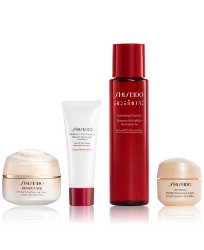 Shiseido Smooth & Brighten Eye Cream Set In Transparent