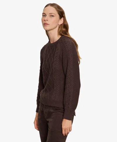 Sanctuary Women's Nomad Cable Popover Sweater In Brown