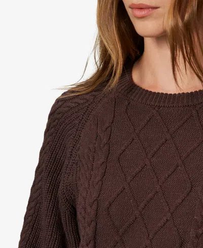 Sanctuary Women's Nomad Cable Popover Sweater In Brown