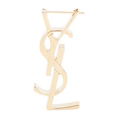 Saint Laurent Chunky Monogramme Earring Unica In Gold