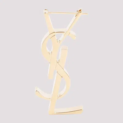 Saint Laurent Chunky Monogramme Earring Unica In Gold