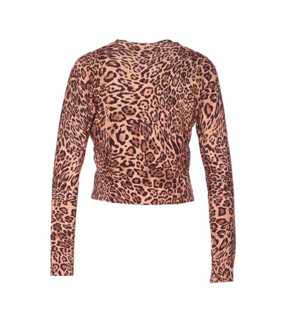 Twinset Twin-set Cropped Leopard Print Jacket With Button-down Front In Animal Print