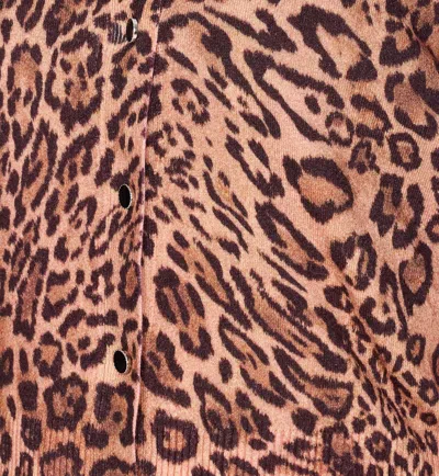 Twinset Twin-set Cropped Leopard Print Jacket With Button-down Front In Animal Print