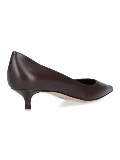 Jimmy Choo Amelia Pointed Toe Kitten Heel Pump In Brown