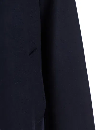 Sunflower Brushed Italian Wool Winter Coat In Blue