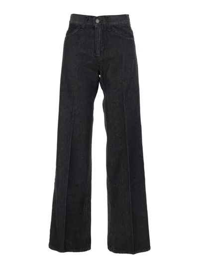 Merci Belt-loops Logo-patch Jeans In Black