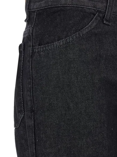 Merci Belt-loops Logo-patch Jeans In Black