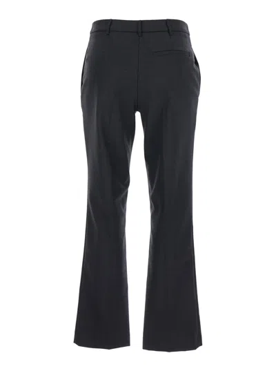 Merci Belted Straight-leg Pants In Black