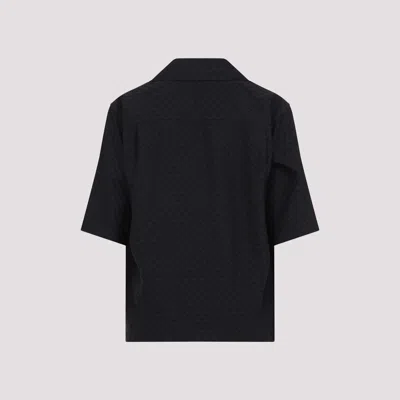 Alexander Mcqueen Black Cross-bar Chain Shirt In Black