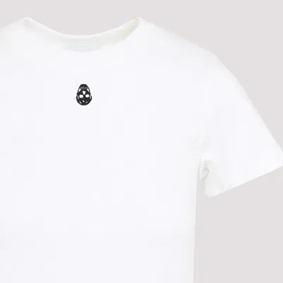 Alexander Mcqueen Skull Embroidery Slim Fit T-shirt In White
