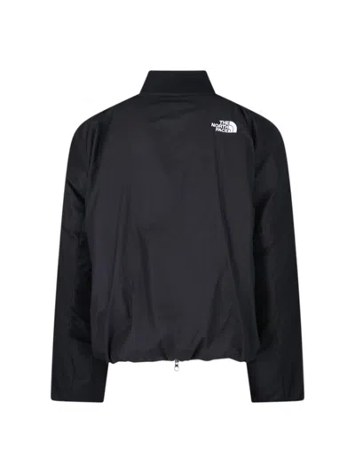 The North Face Relaxed Fit Jacket With Ribbed Collar And Pockets In Black