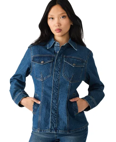 Steve Madden Parc Denim Jacket In Blue
