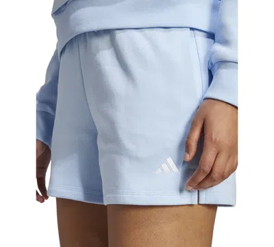 Adidas Originals Women's Essentials Small Logo Fleece Shorts In Multi