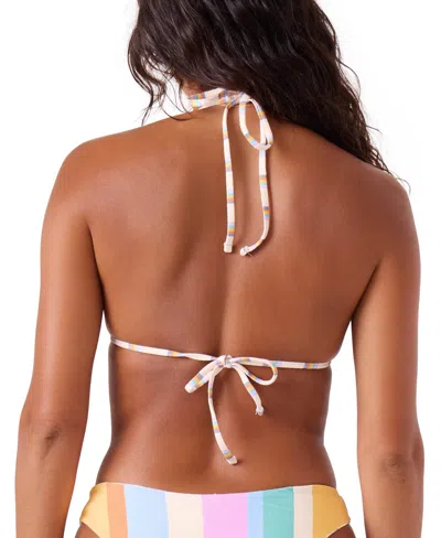 Roxy Juniors' Go My Way Reversible Triangle Bikini Top In Multi